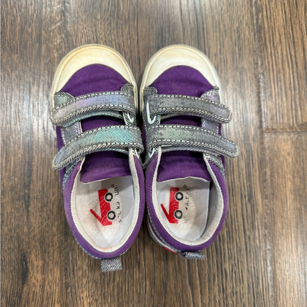 See Kai Run Purple Sneakers with Velcro Straps